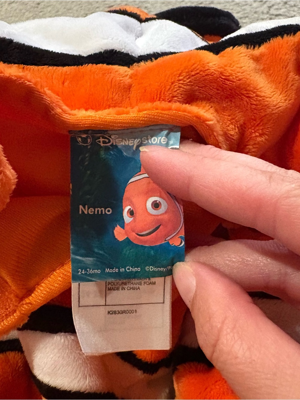 Disney Finding Nemo Plush Costume Halloween 2T 3T Fish World Land Cruise Clown - Picture 8 of 8